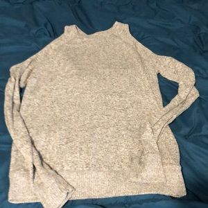 Cold shoulder sweater